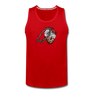 Heart for the Savior - Men’s Premium Tank - red
