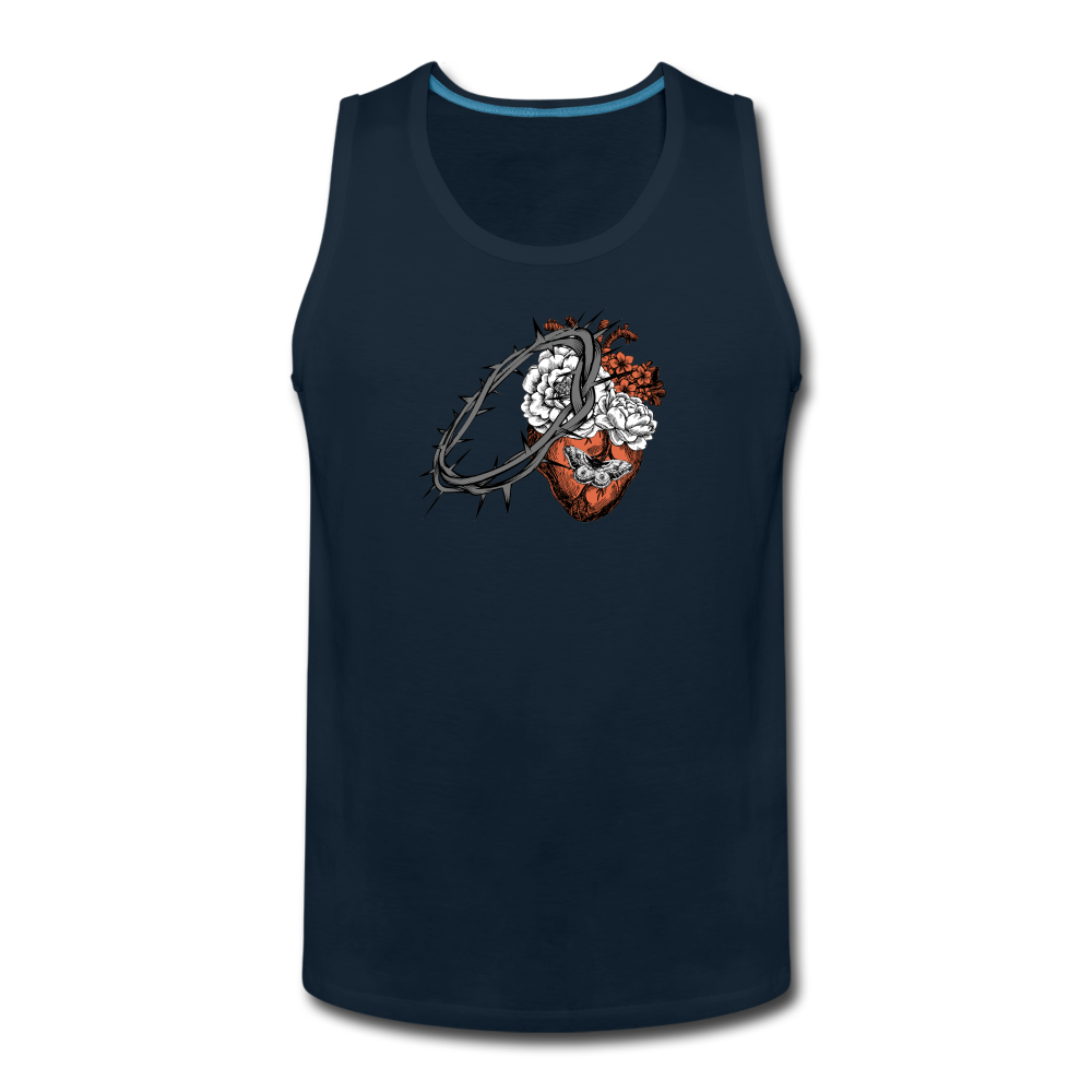 Heart for the Savior - Men’s Premium Tank - deep navy