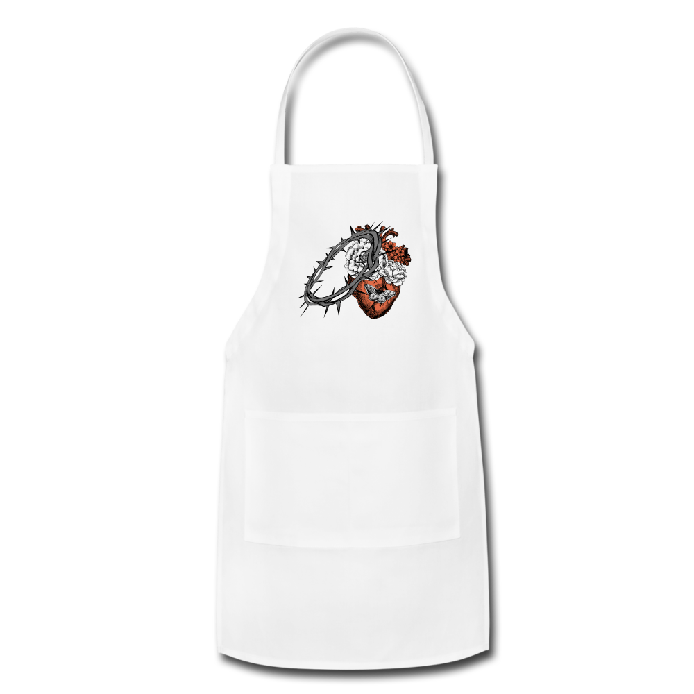 Heart for the Savior - Adjustable Apron - white