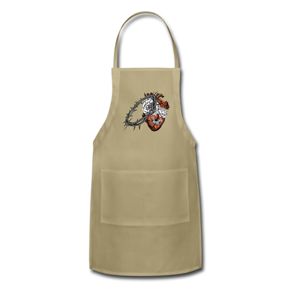 Heart for the Savior - Adjustable Apron - khaki