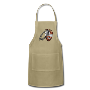 Heart for the Savior - Adjustable Apron - khaki