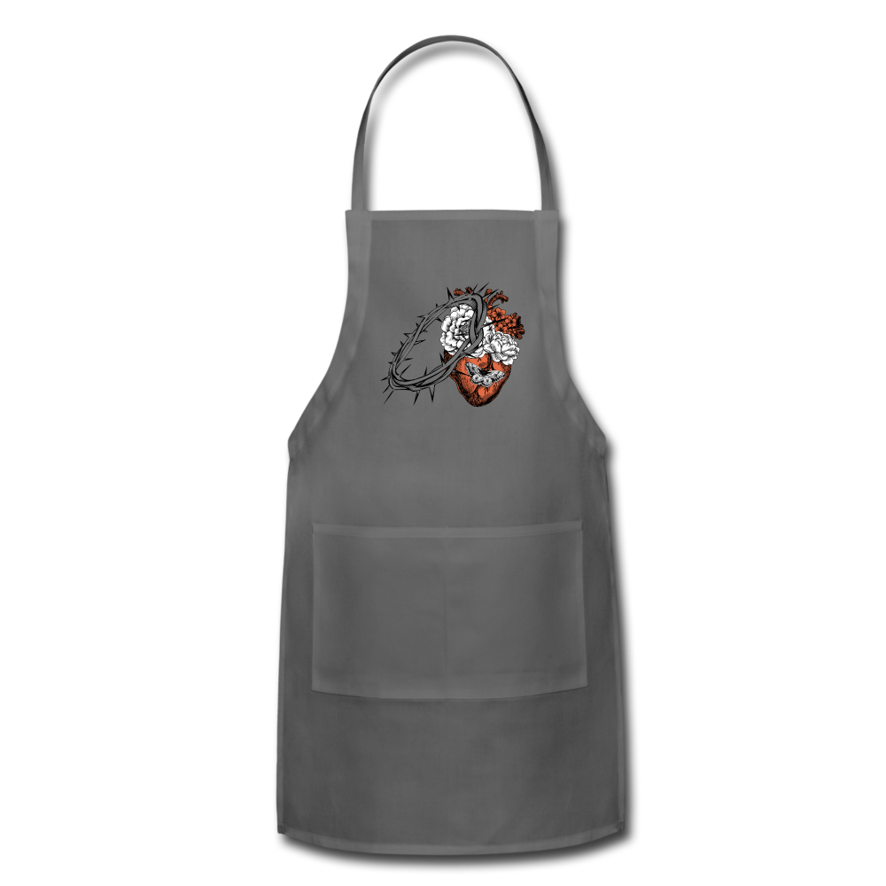 Heart for the Savior - Adjustable Apron - charcoal