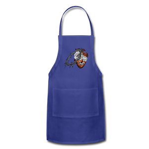 Heart for the Savior - Adjustable Apron - royal blue