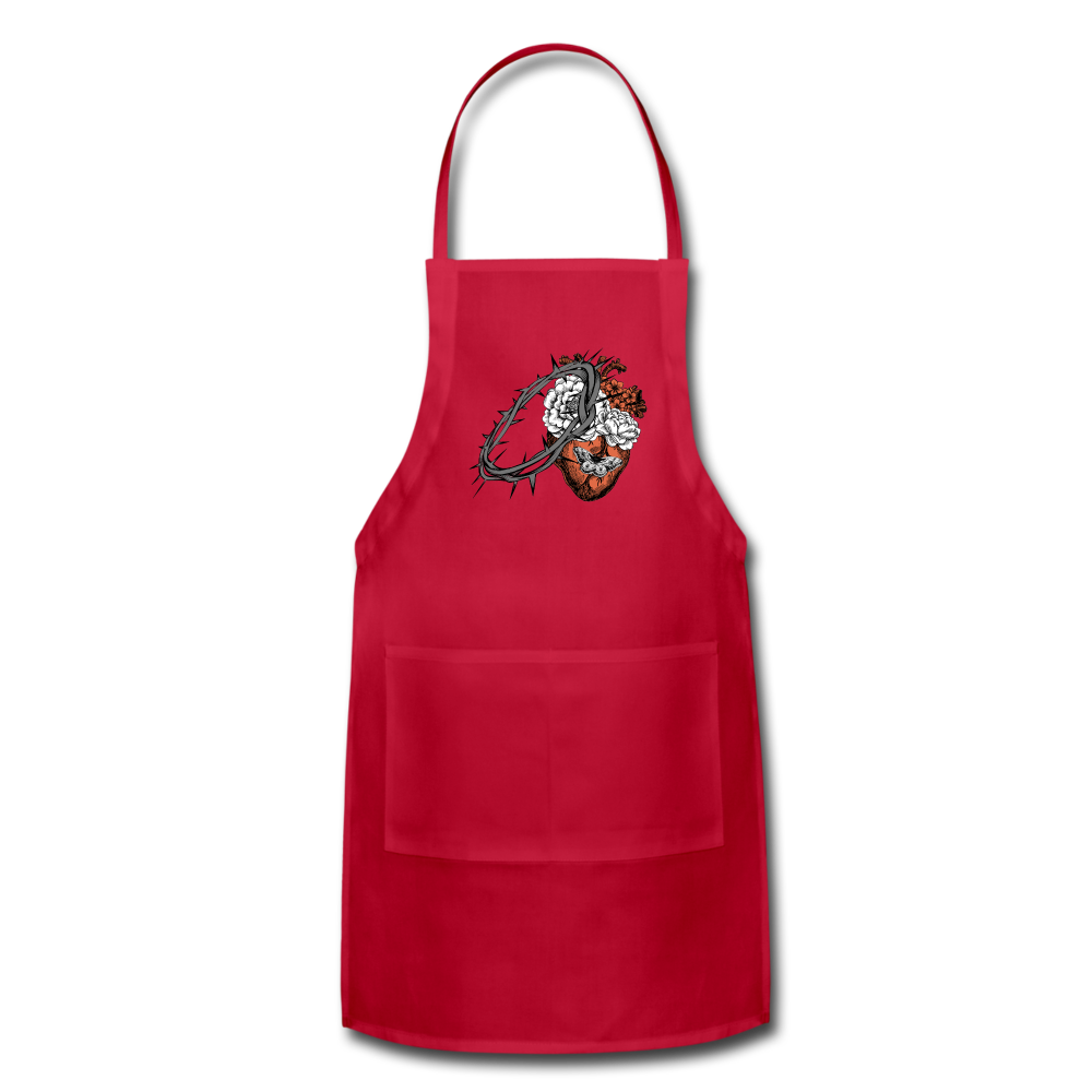 Heart for the Savior - Adjustable Apron - red