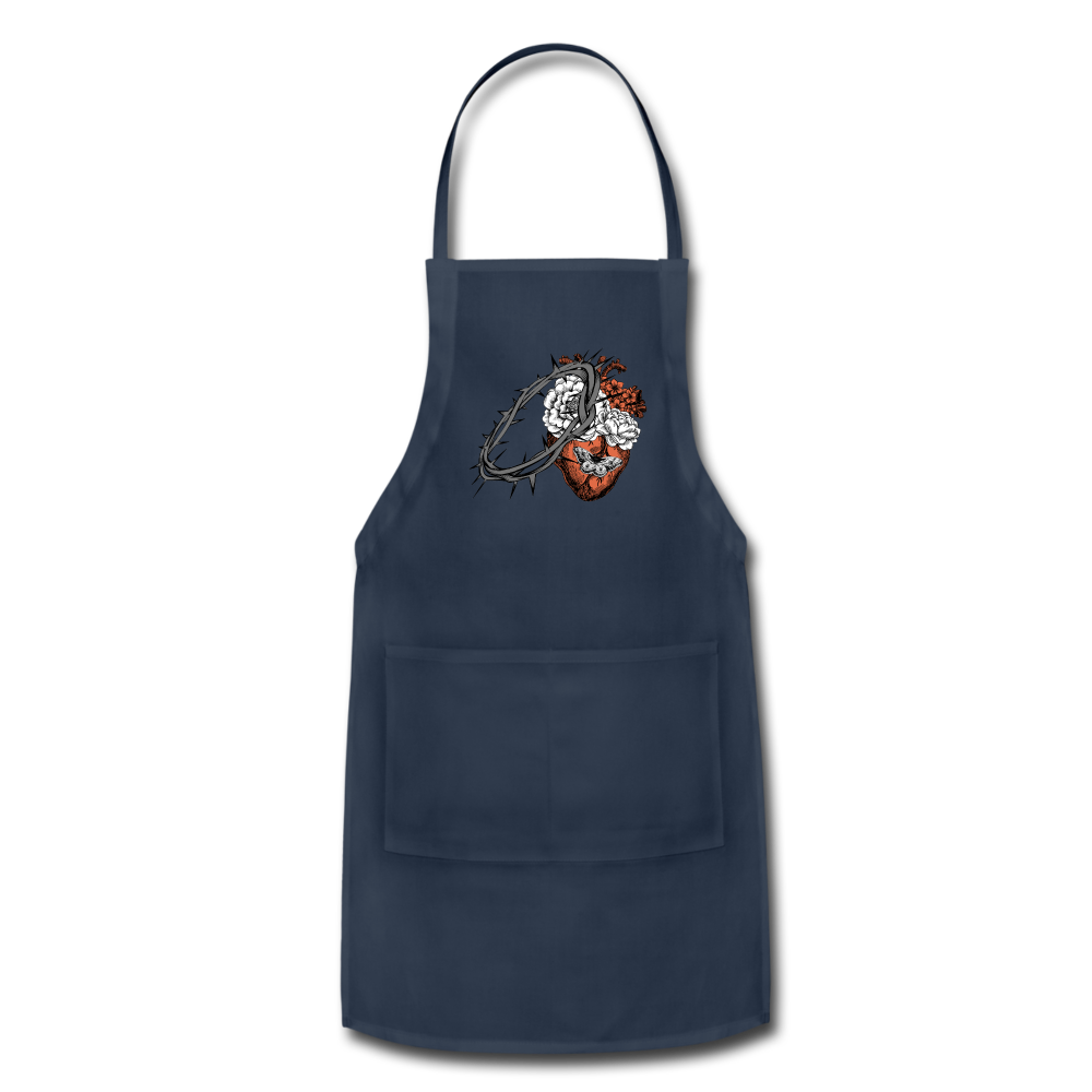 Heart for the Savior - Adjustable Apron - navy