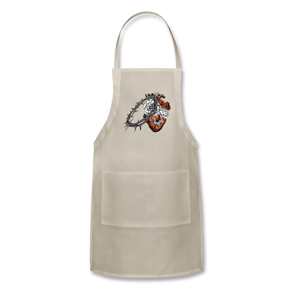 Heart for the Savior - Adjustable Apron - natural
