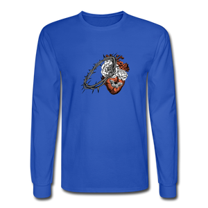 Heart for the Savior - Men's Long Sleeve T-Shirt - royal blue