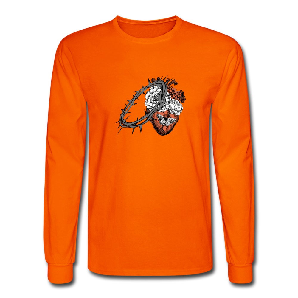 Heart for the Savior - Men's Long Sleeve T-Shirt - orange