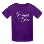 Forgiven & Free - Kids' T-Shirt - purple