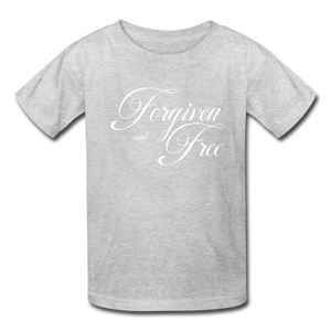 Forgiven & Free - Kids' T-Shirt - heather gray