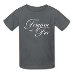 Forgiven & Free - Kids' T-Shirt - charcoal