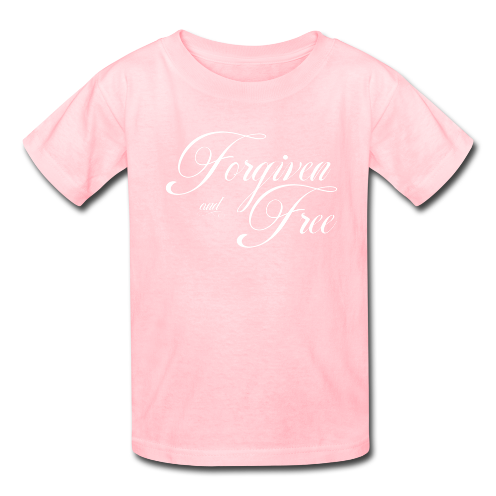 Forgiven & Free - Kids' T-Shirt - pink