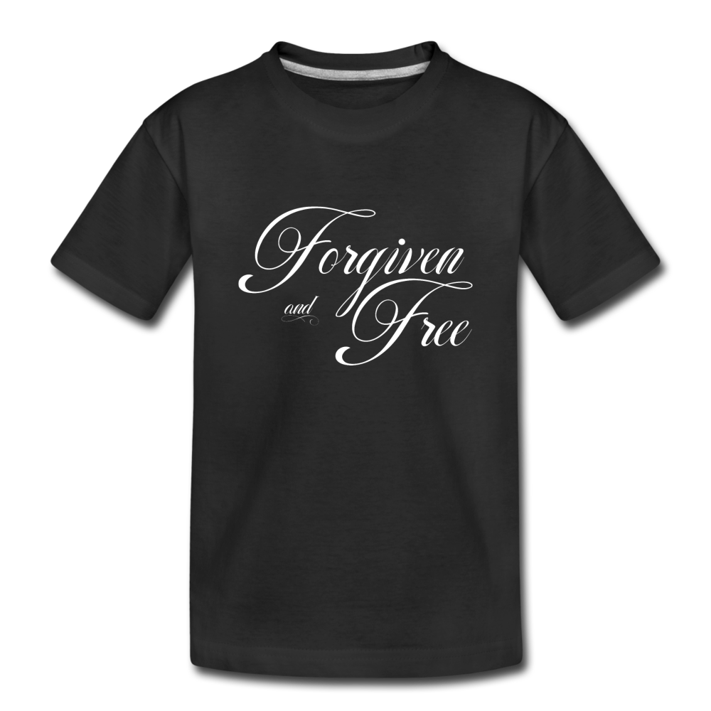 Forgiven & Free - Toddler Premium T-Shirt - black