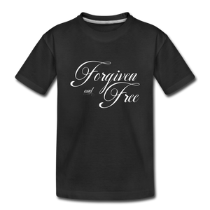 Forgiven & Free - Toddler Premium T-Shirt - black