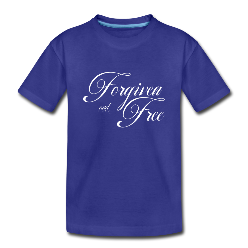 Forgiven & Free - Toddler Premium T-Shirt - royal blue