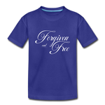 Forgiven & Free - Toddler Premium T-Shirt - royal blue
