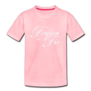 Forgiven & Free - Toddler Premium T-Shirt - pink
