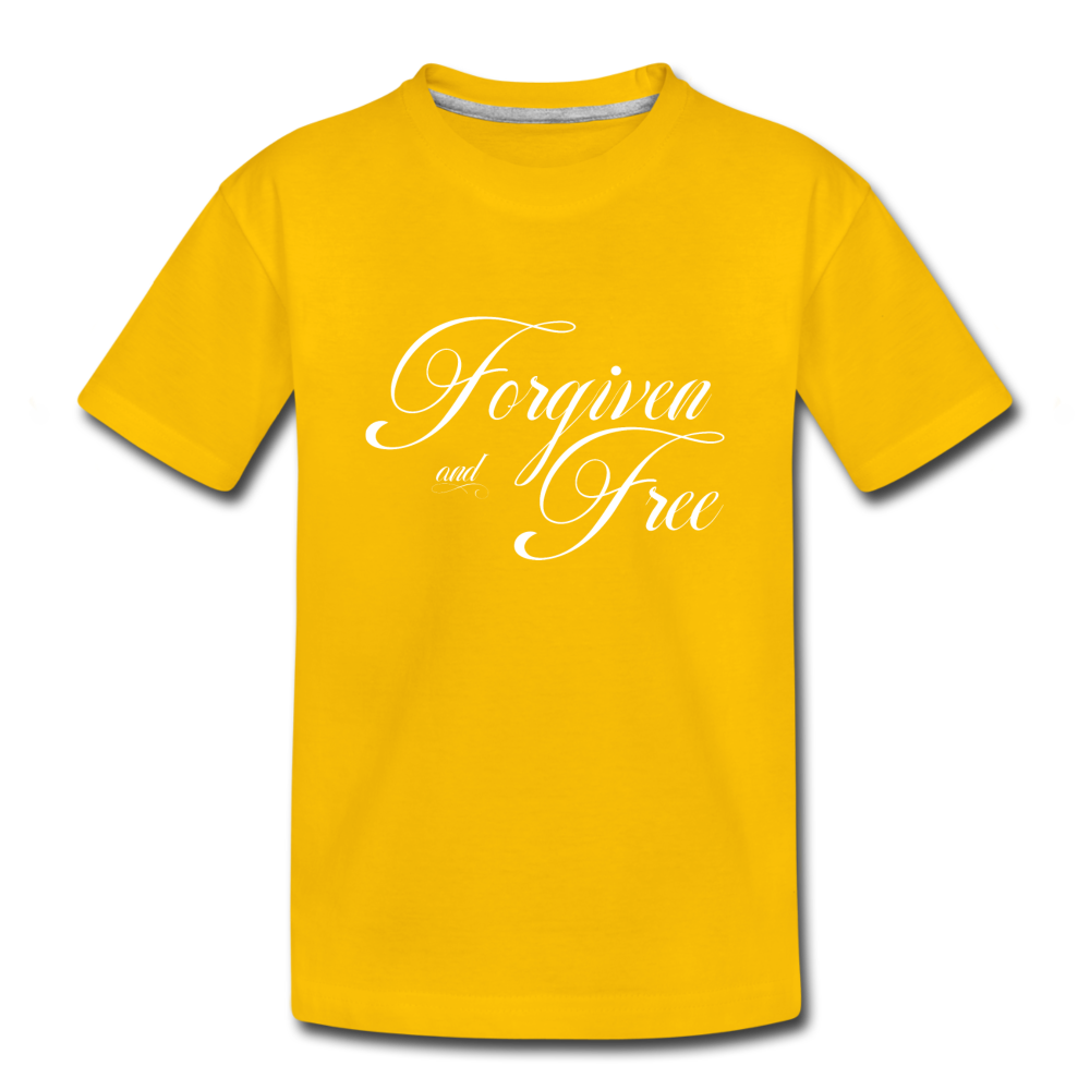 Forgiven & Free - Toddler Premium T-Shirt - sun yellow
