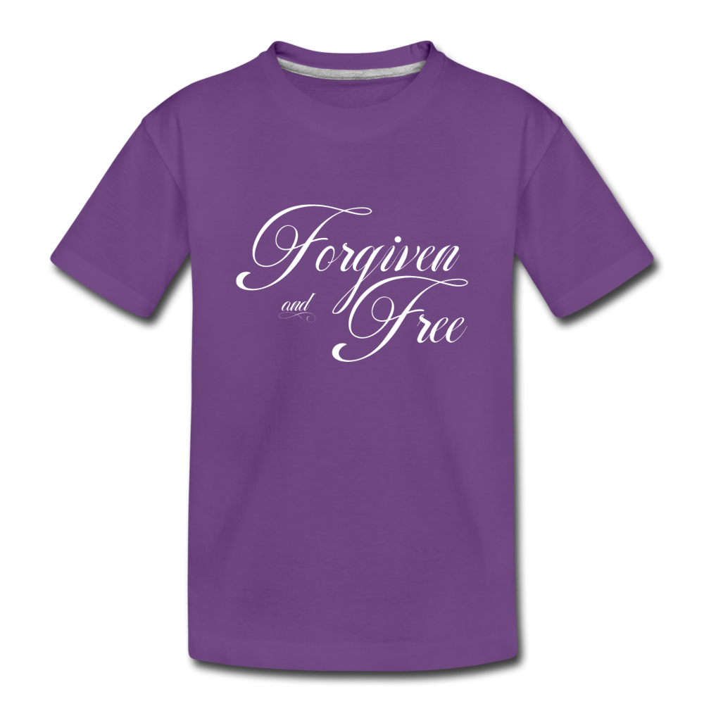 Forgiven & Free - Toddler Premium T-Shirt - purple