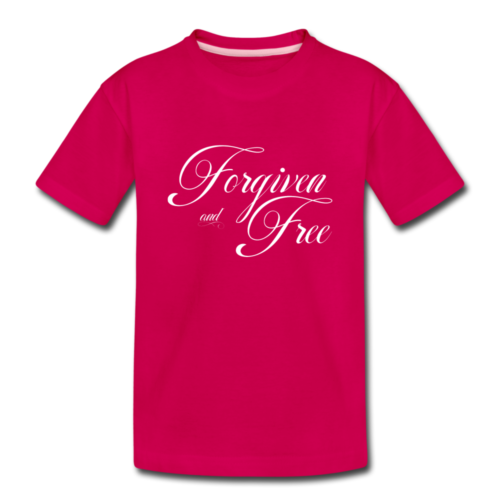 Forgiven & Free - Toddler Premium T-Shirt - dark pink