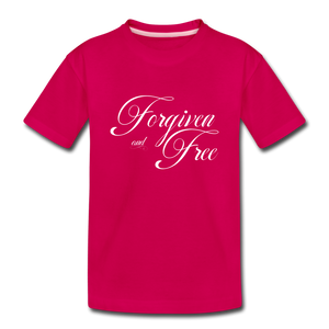 Forgiven & Free - Toddler Premium T-Shirt - dark pink