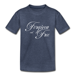Forgiven & Free - Toddler Premium T-Shirt - heather blue