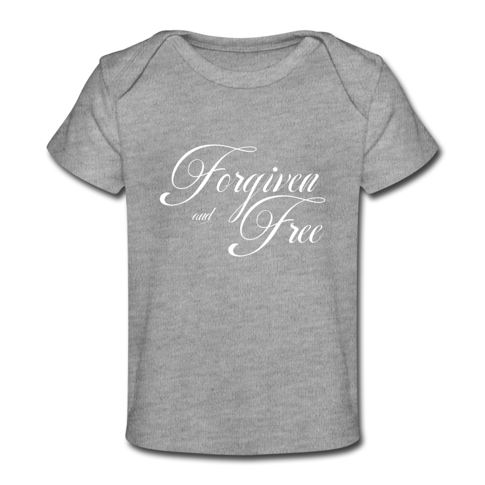 Forgiven & Free - Organic Baby T-Shirt - heather gray