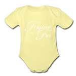 Forgiven & Free - Organic Short Sleeve Baby Bodysuit - washed yellow