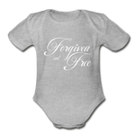 Forgiven & Free - Organic Short Sleeve Baby Bodysuit - heather gray