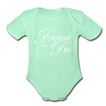 Forgiven & Free - Organic Short Sleeve Baby Bodysuit - light mint
