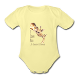Eternity & Beyond - Organic Short Sleeve Baby Bodysuit - washed yellow