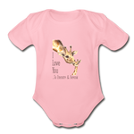 Eternity & Beyond - Organic Short Sleeve Baby Bodysuit - light pink