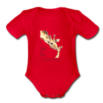 Eternity & Beyond - Organic Short Sleeve Baby Bodysuit - red