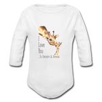 Eternity & Beyond - Organic Long Sleeve Baby Bodysuit - white