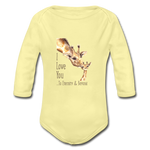 Eternity & Beyond - Organic Long Sleeve Baby Bodysuit - washed yellow