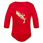 Eternity & Beyond - Organic Long Sleeve Baby Bodysuit - red