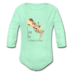 Eternity & Beyond - Organic Long Sleeve Baby Bodysuit - light mint