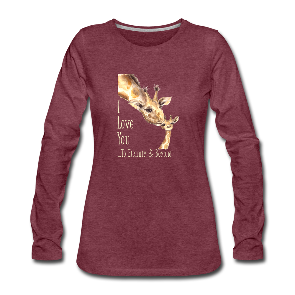 Eternity & Beyond - Women's Premium Long Sleeve T-Shirt - heather burgundy