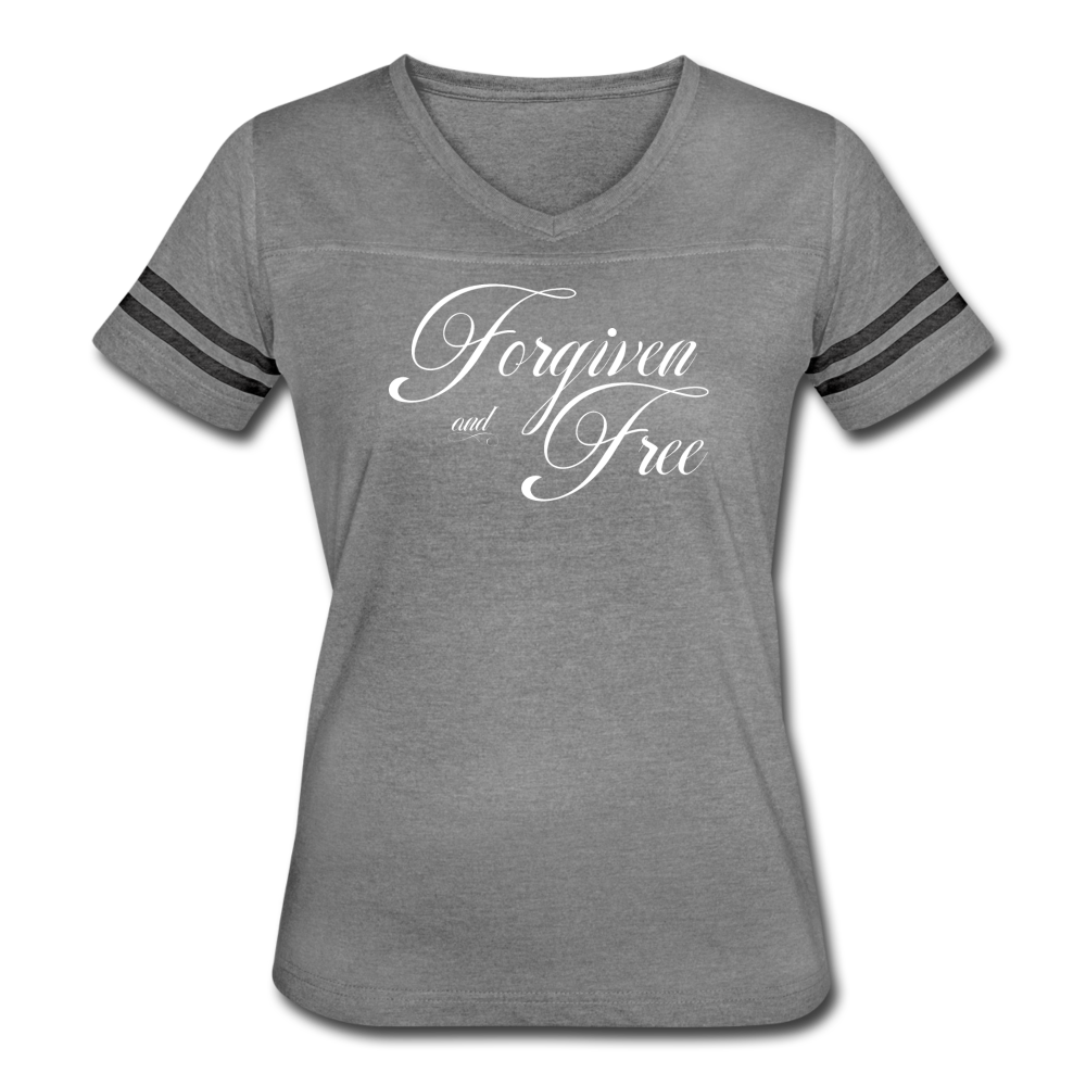 Forgiven & Free - Women’s Vintage Sport T-Shirt - heather gray/charcoal