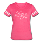 Forgiven & Free - Women’s Vintage Sport T-Shirt - vintage pink/white