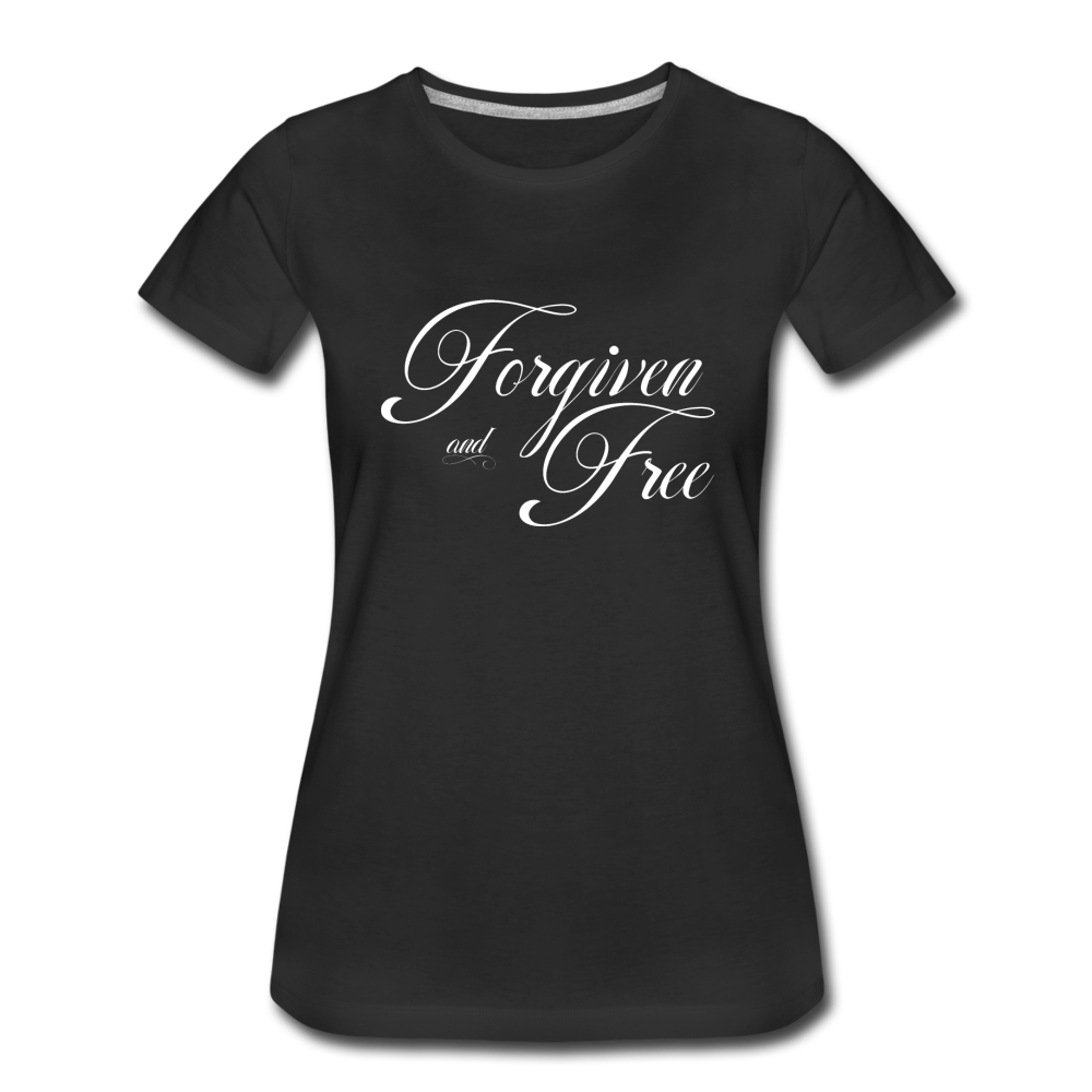 Forgiven & Free - Women’s Premium T-Shirt - black