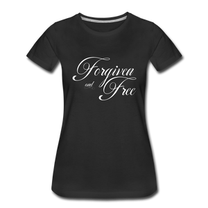 Forgiven & Free - Women’s Premium T-Shirt - black