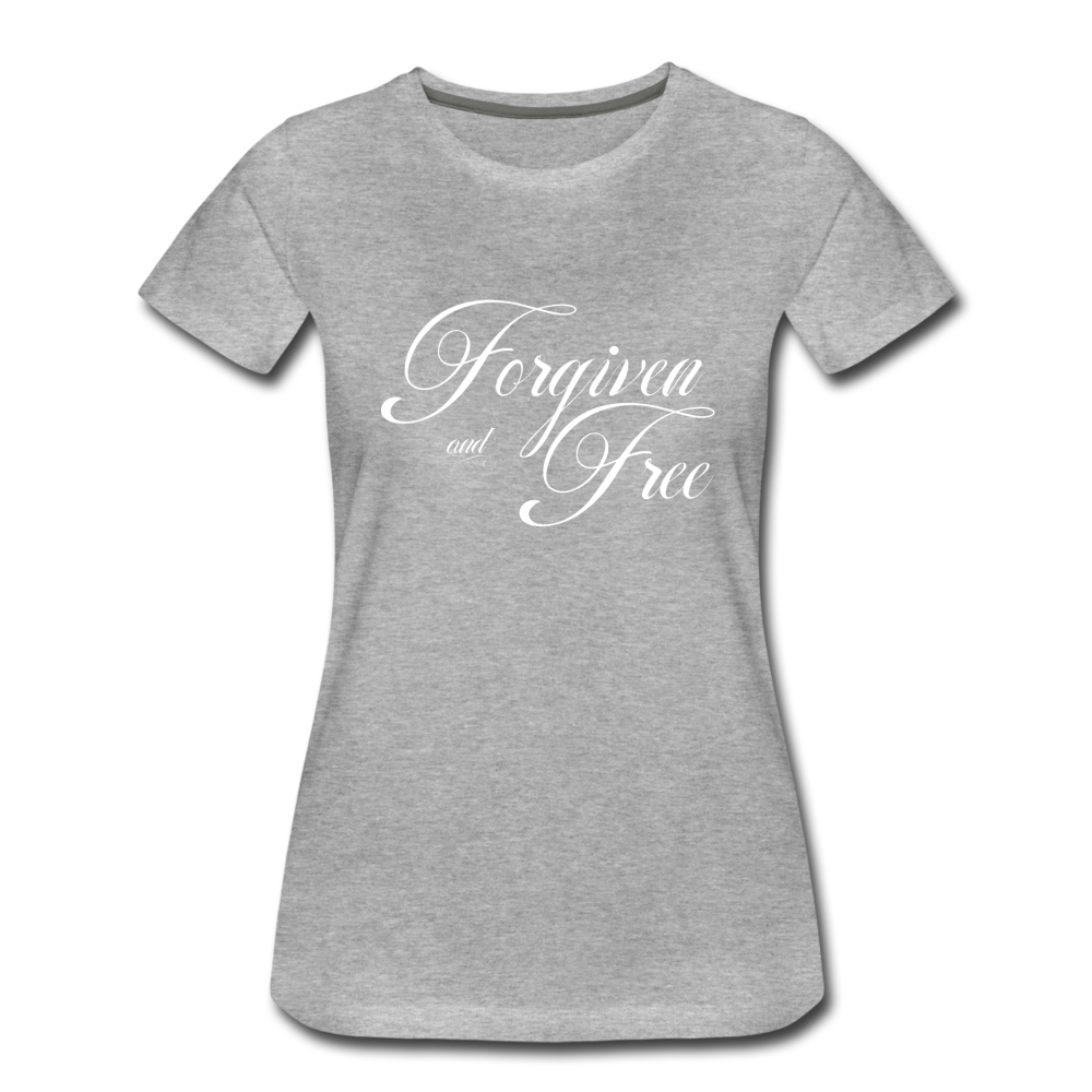 Forgiven & Free - Women’s Premium T-Shirt - heather gray