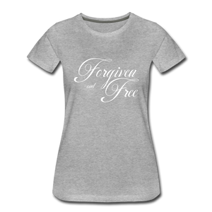 Forgiven & Free - Women’s Premium T-Shirt - heather gray
