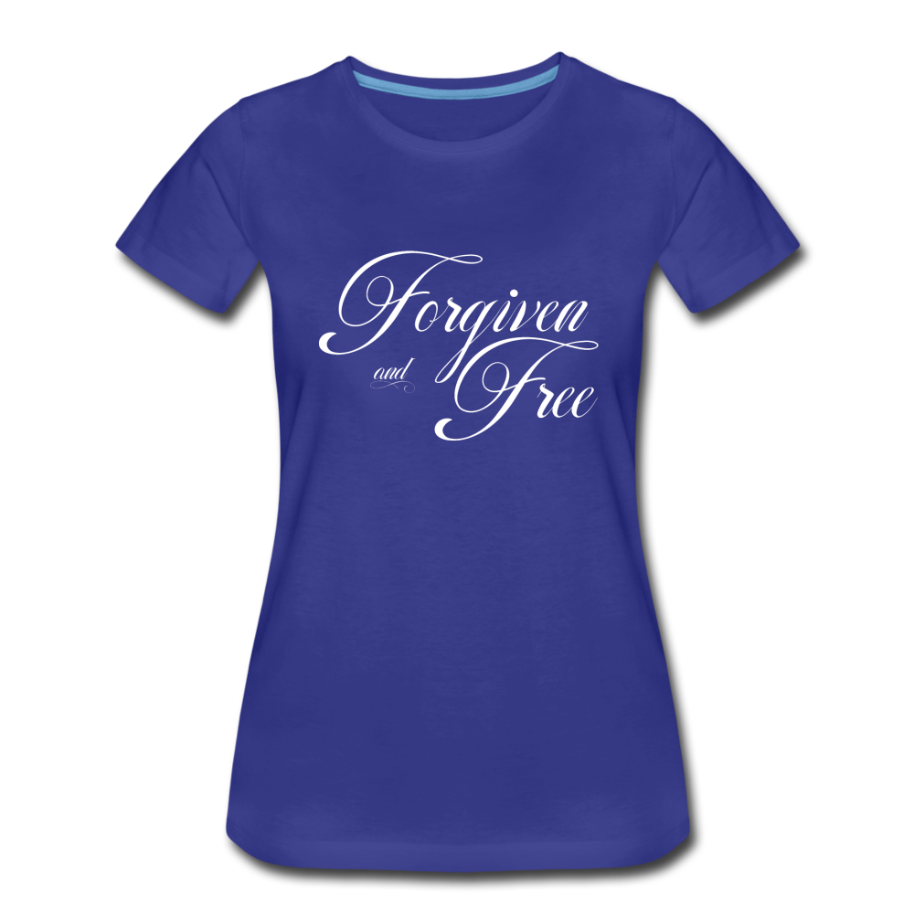 Forgiven & Free - Women’s Premium T-Shirt - royal blue