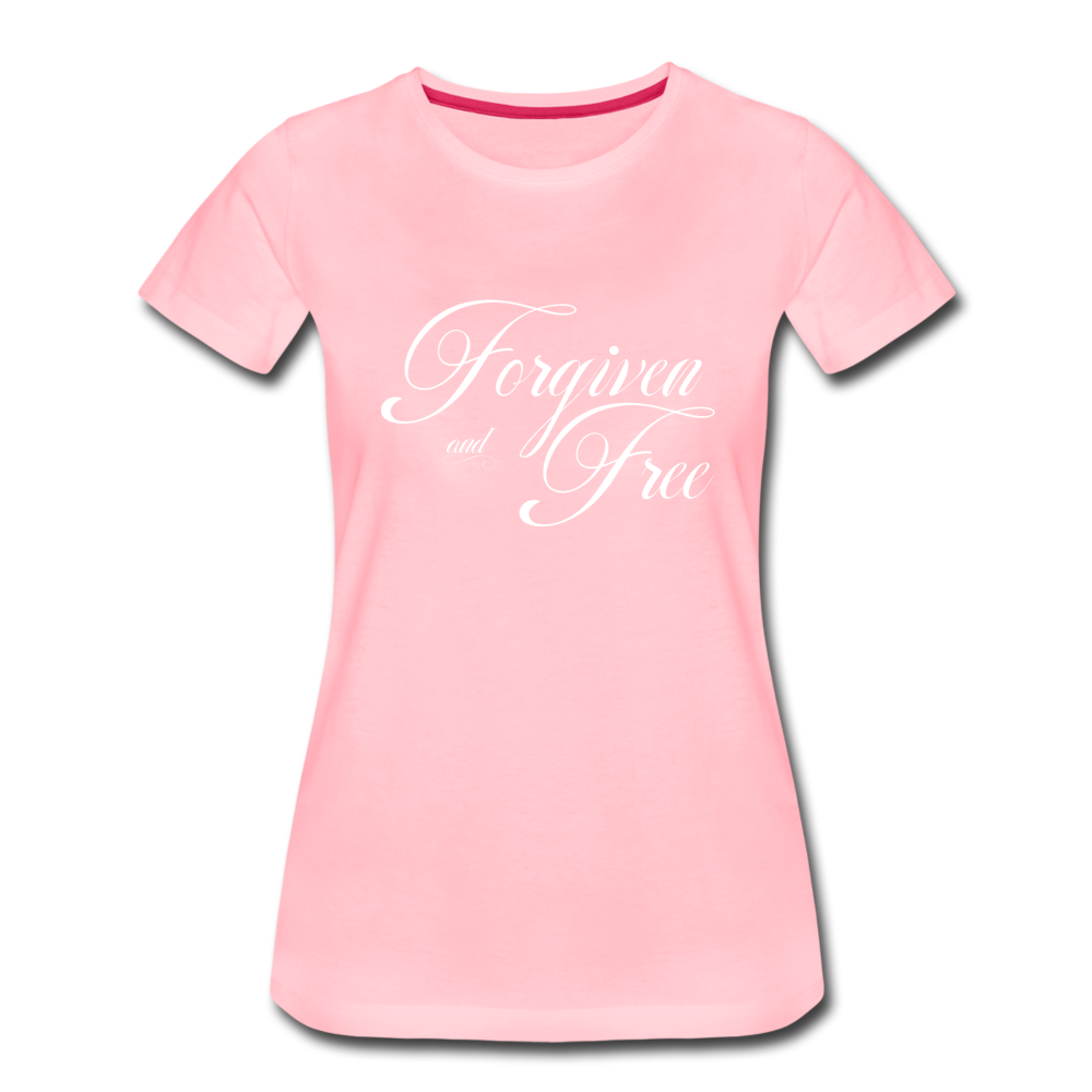 Forgiven & Free - Women’s Premium T-Shirt - pink