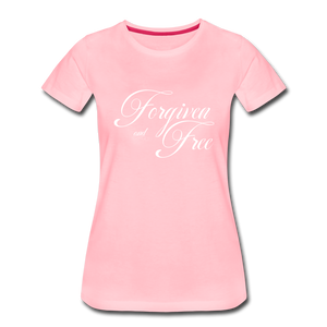 Forgiven & Free - Women’s Premium T-Shirt - pink