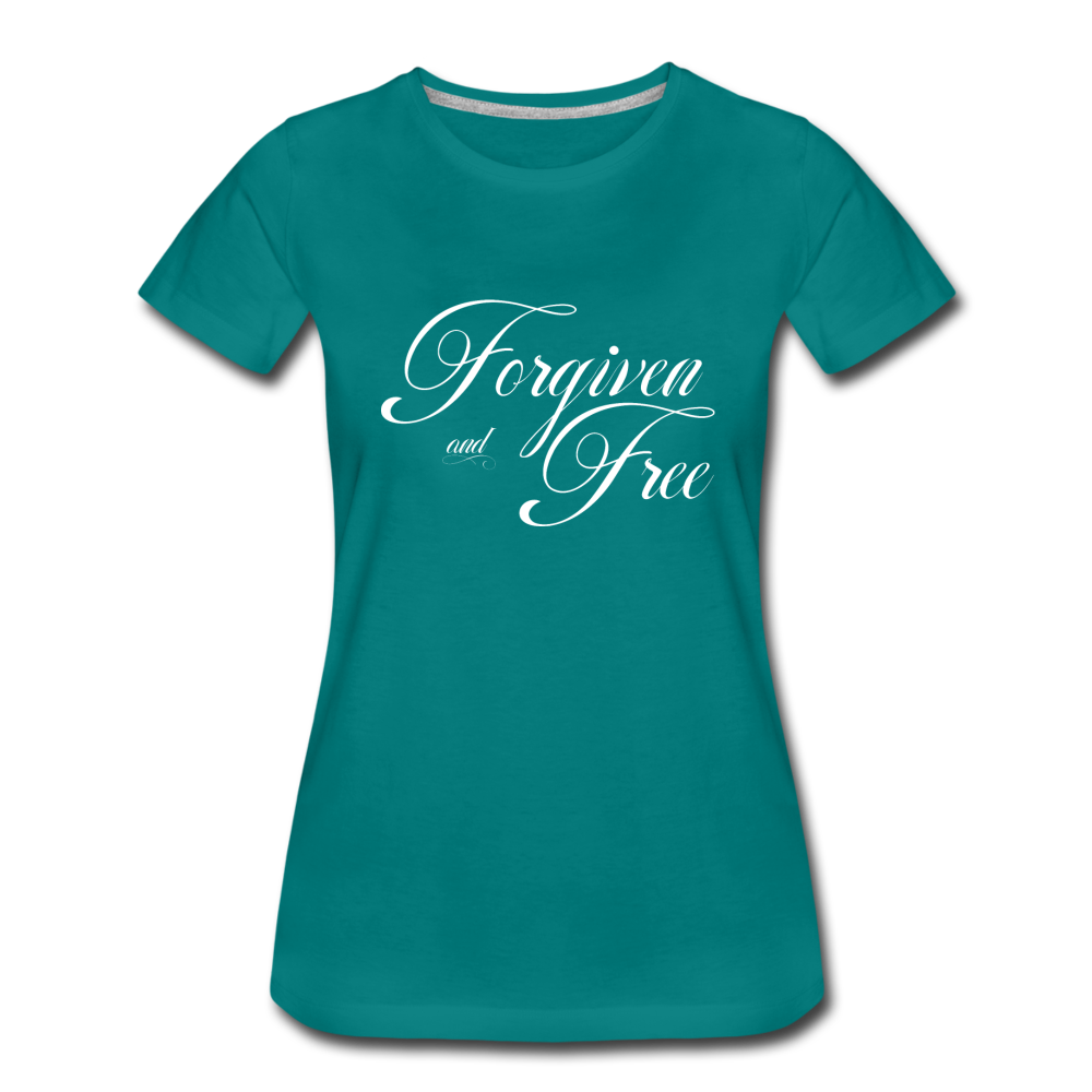 Forgiven & Free - Women’s Premium T-Shirt - teal