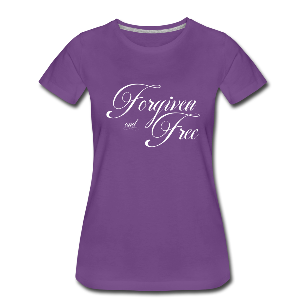 Forgiven & Free - Women’s Premium T-Shirt - purple