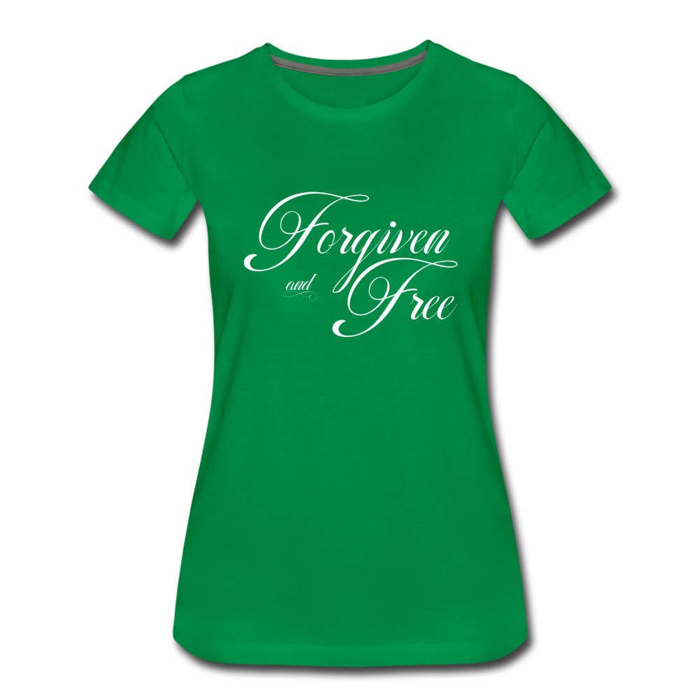 Forgiven & Free - Women’s Premium T-Shirt - kelly green